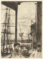 Rotherhithe (Wapping), dalla serie Thames Set (Una Serie di Sedici Incisioni di Scene sul Tamigi e Altri Soggetti)