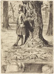 Seymour in piedi sotto un albero
