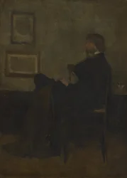 Studio per "Composizione in grigio e nero, n. 2: ritratto di Thomas Carlyle".