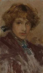 Studio della testa e delle spalle di una ragazza