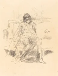 Figura drappeggiata, seduta