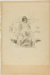 Figura drappeggiata, seduta