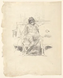 Figura drappeggiata seduta