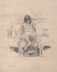 Figura drappeggiata seduta