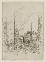 La Piazzetta, dal Primo Set di Venezia (Venezia, Una Serie di Dodici Incisioni)