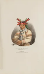 CAA-TAA-KE MUNG-GA o il Loon macchiato, un capo di Miami, da The Aboriginal Portfolio (Il portafoglio degli aborigeni)