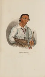 PE-SCHICK-EE; Un celebre capo Chippeway, da The Aboriginal Portfolio