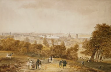 Una vista di Londra da Greenwich