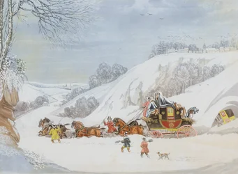 Una posta nella neve profonda, inciso da George Hunt