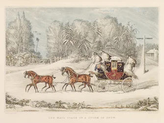 La diligenza nella tempesta di neve, 1825