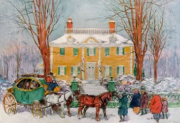 Casa Longfellow, Cambridge, Massachusetts, USA, XVIII secolo, 1921