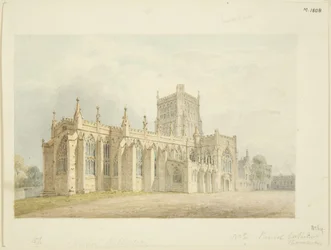Veduta nord-est della cattedrale di Bristol, c.1830