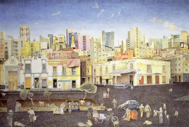 Parrucchiere nella Plaza Roldan, 2001