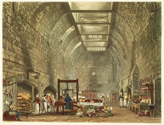 Cucina antica, Castello di Windsor, inciso da William James Bennett (1787-1844) da 