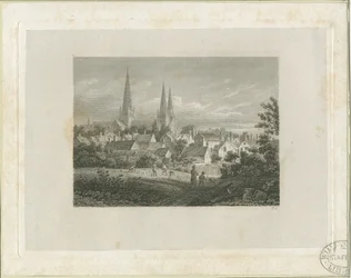 Cattedrale di Lichfield - Vista nord nord-ovest (distanza)