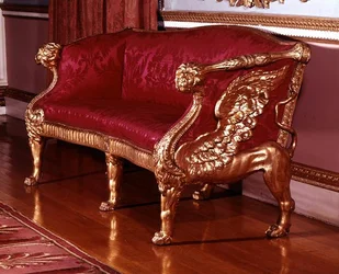 Divano con supporti a forma di leone alato, c.1760