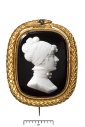 Spilla commemorativa della morte della principessa Charlotte, c.1817