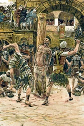 Gesù flagellato sul volto