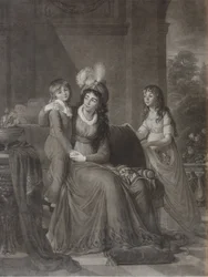 Ritratto di Ekaterina Sergeevna Samoylova, nata Trubetskaya 1763-1830 con bambini, 1797