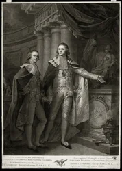 Ritratti dei Grandi Duchi di Russia Alessandro I Pavlovich e Costantino Pavlovich