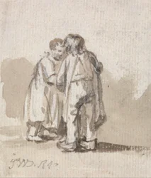 Un ragazzo e una ragazza che conversano
