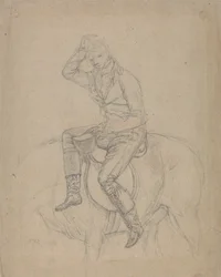 Sir Charles Blunt alla morte del cinghiale: studio per uno dei quattro dipinti di Ward eseguiti nel 1815