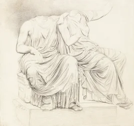 Studio di Due Statue Classiche Senza Testa