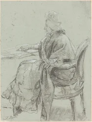 Studio di una donna anziana per "Disobbedienza scoperta"