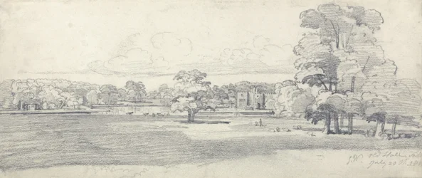 La vecchia sala, Tabley, circondata da parco, 20 luglio 1814