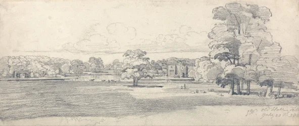 La Old Hall, Tabley, circondata dal parco, 20 luglio 1814 (1819)