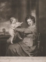 Carolina Duchessa di Marlborough con Lady Caroline Spencer Sua Figlia