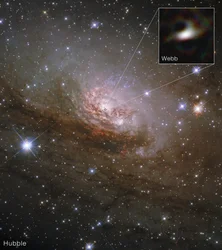 Galassia Circinus (Hubble e Webb)