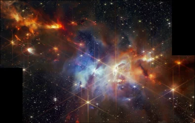 La protostella EC 53 nella Nebulosa del Serpente (immagine NIRCam)