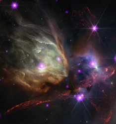 Composito Rho Ophiuchi (composito Chandra/Webb)