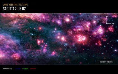 Sagittarius B2 (immagine MIRI Compass)