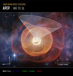 Wolf-Rayet Apep (immagine MIRI Compass)