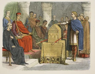 Harold II giura fedeltà al Duca Guglielmo di Normandia