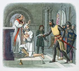 Hubert de Burgh preso dal santuario di Boisars, Francia, 1232 1864