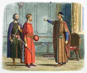 Re Edoardo I minaccia il Lord Maresciallo