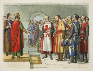 Re Enrico III e il suo Parlamento, Westminster, 1258, da 