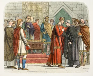 Re Guglielmo I rende omaggio ai capi inglesi, 1066 circa, 1864