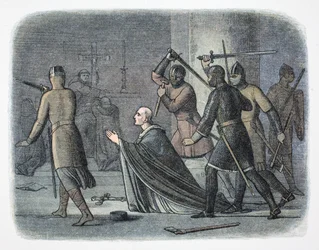 Assassinio di Thomas Becket, cattedrale di Canterbury, Kent, 1170 1864