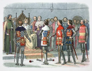 Nobili davanti al Re Riccardo II, Westminster, 1387, 1864