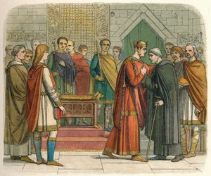 Il re rende omaggio ai capi inglesi, 1066 circa, 1864