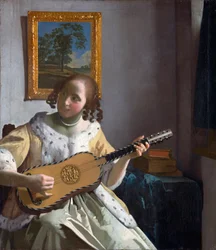 «La suonatrice di chitarra», dipinto di Jan Vermeer (Johannes) (1632-1675) - 1672 - dimensioni 53 x 46,3 cm, Kenwood House
