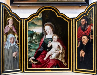 Vergine con Bambino e Santa Caterina, San Giovanni Battista e donatori
