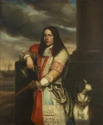 Olandese: Engel de Ruyter (1649-83). Viceammiraglio, figlio di Michiel Adriaensz de Ruyter Ritratto di Engel de Ruyter