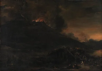 Eruzione del Vesuvio al Tramonto