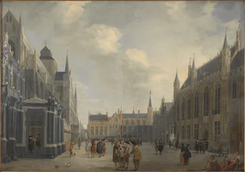 Piazza Burg a Bruges, 1672