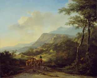 Paesaggio Italiano con Viaggiatori